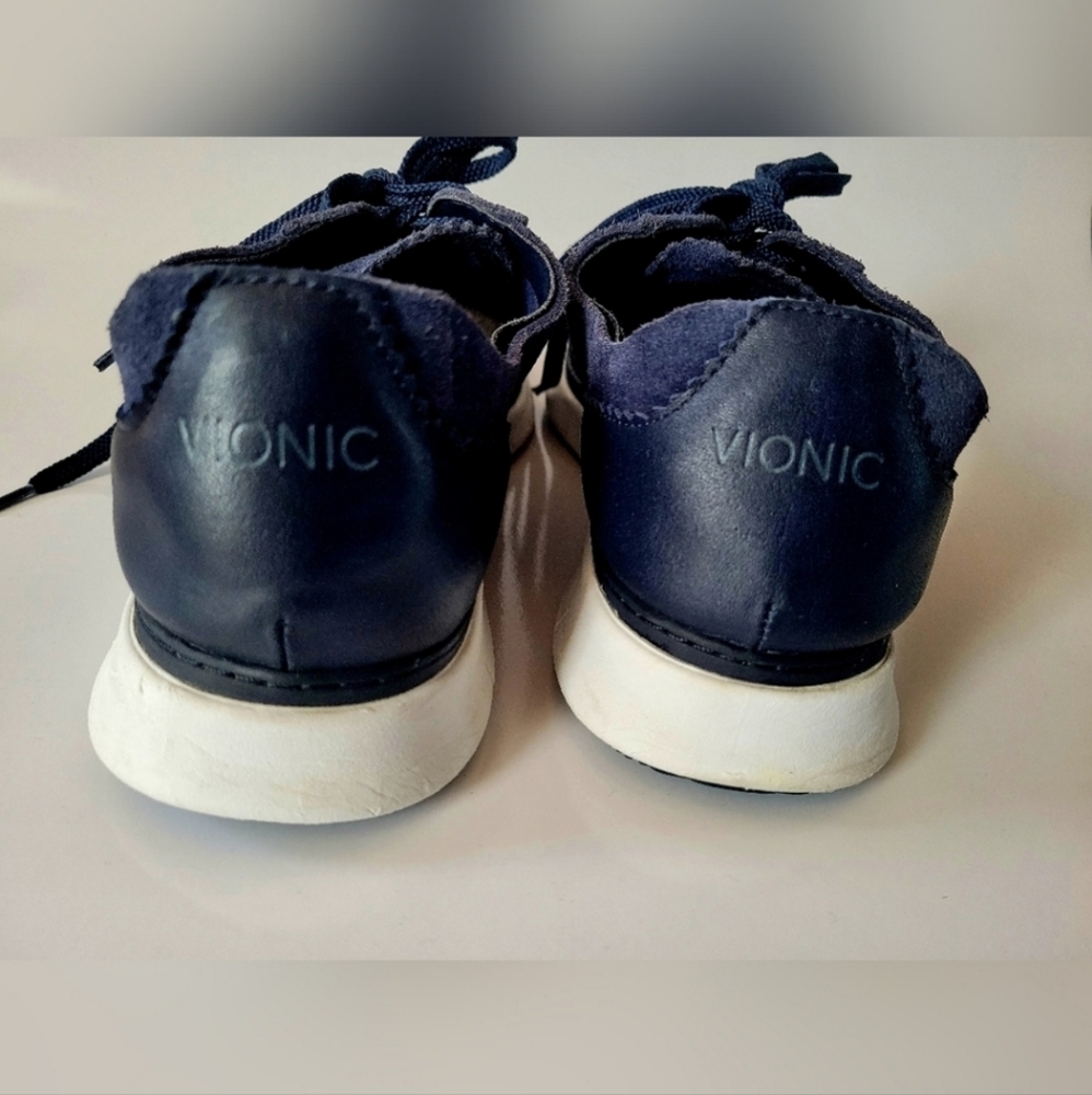 Vionic Women's Taylor Genuine Suede Leather Sneakers Dark Blue US 8.5 - Picture 6 of 13